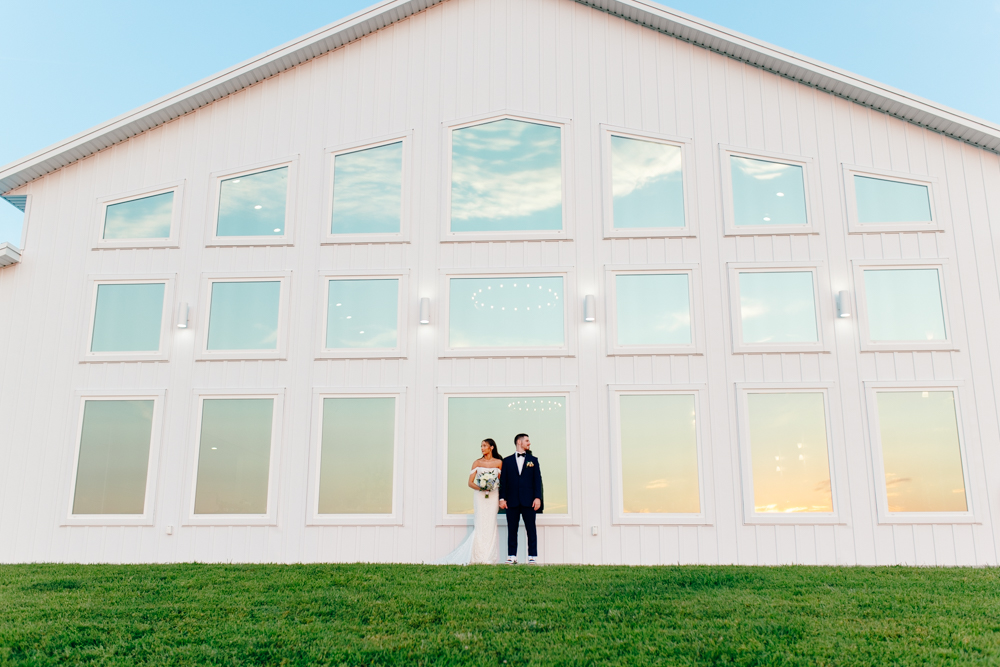 Colorful Bride and Groom Portrait